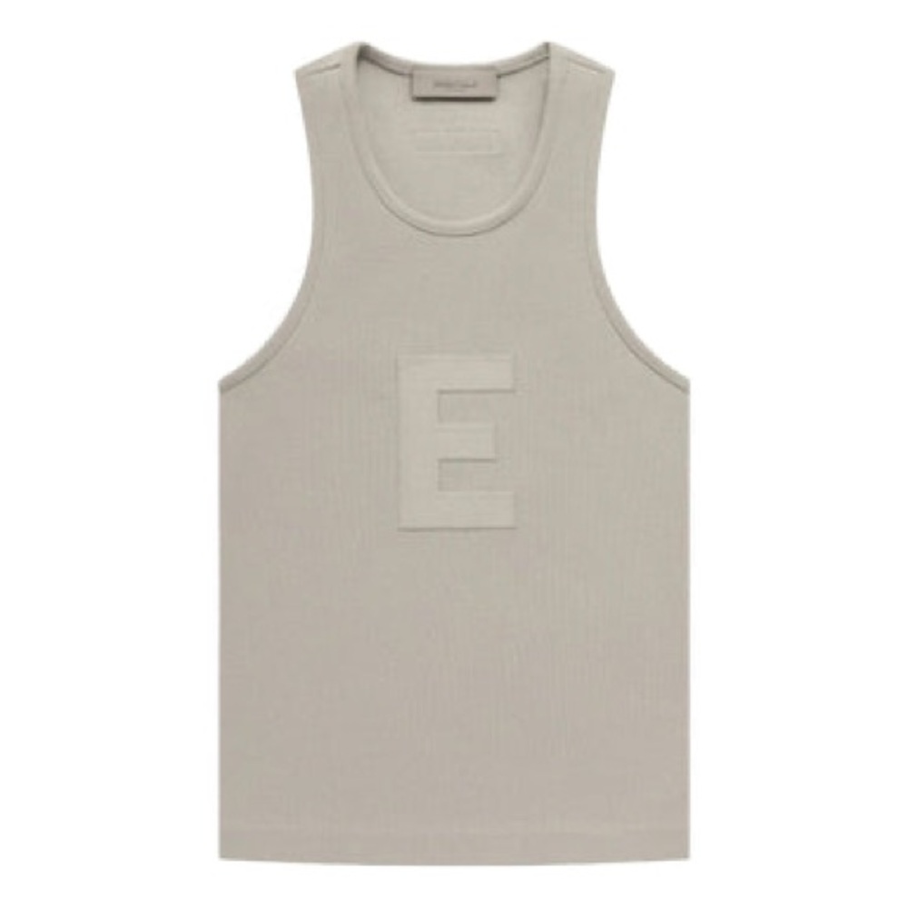 Fear of God Essentials Waffle Tank in Light Grey with Embroidered 'E' - M - Picture 2 of 4